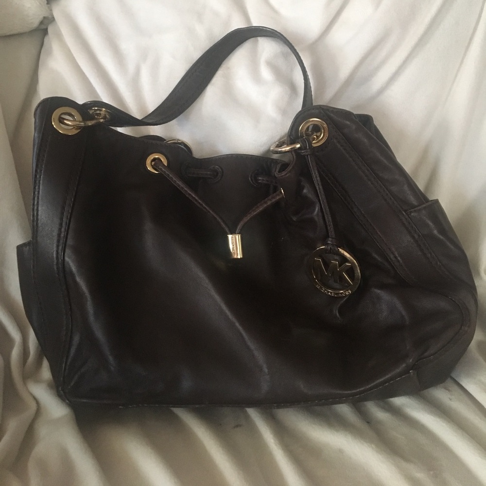 Leather Michael Kors satchel