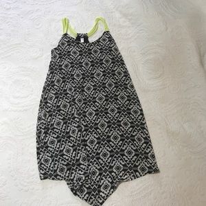 Asymmetrical black and white dress