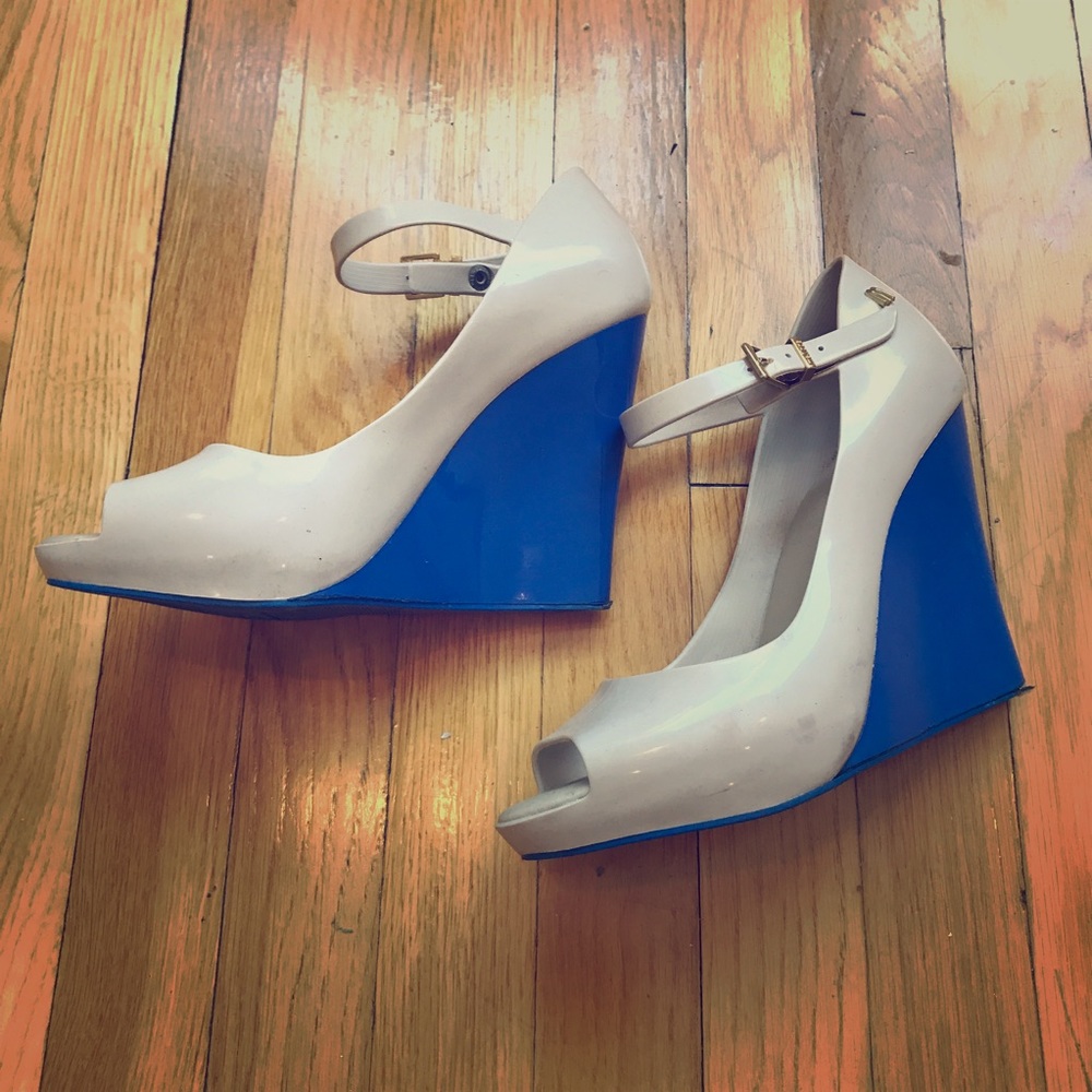 Melissa Prism color block wedge heel