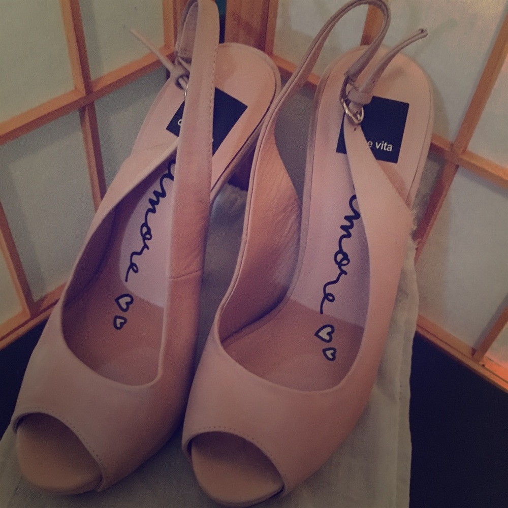 Dolce Vita Vivo Blush Nubuck Slingback Pumps