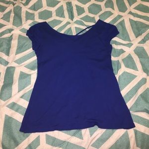 Navy blue flowy shirt