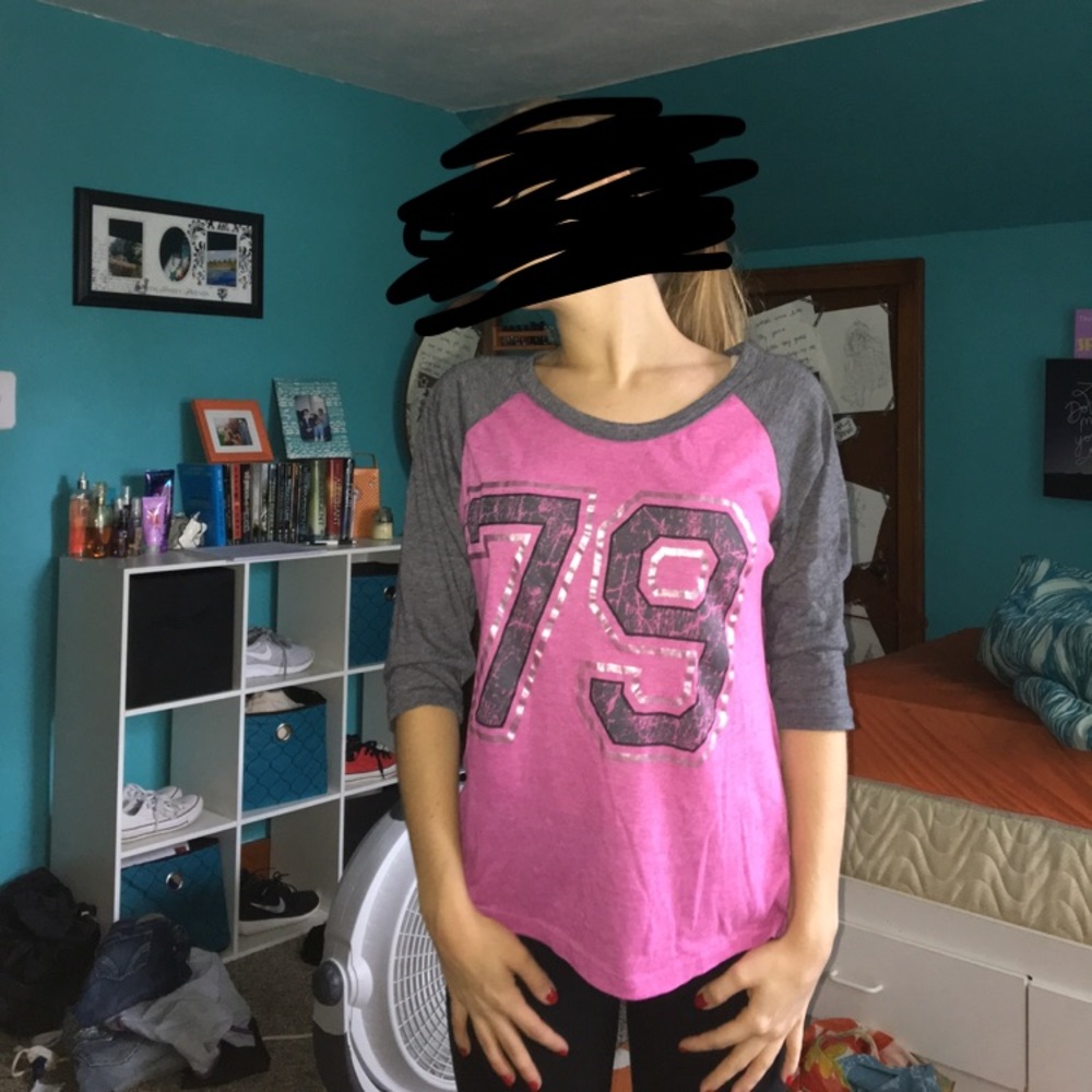 Pink and grey shirt