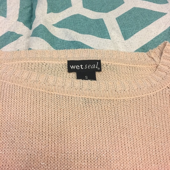 Ivory glitter cropped sweater - Picture 3 of 3