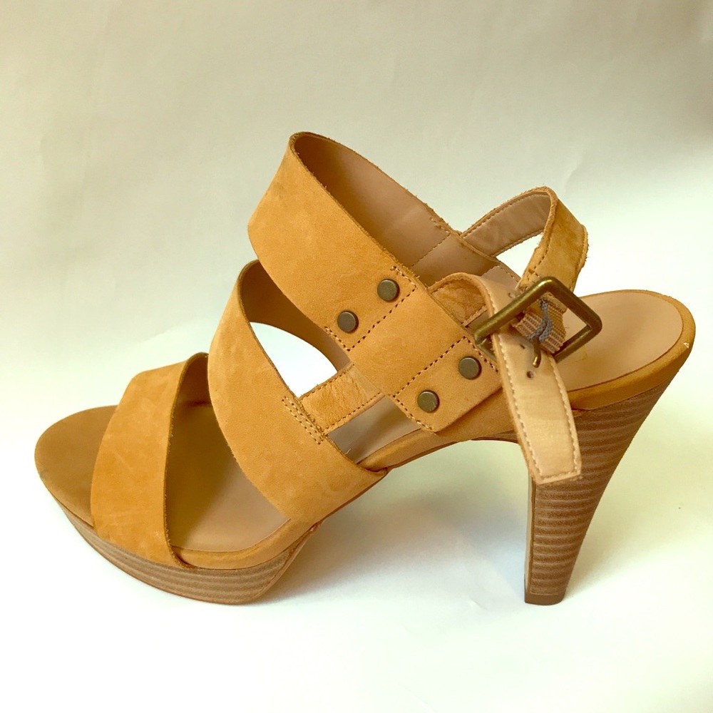 Franco Sarto light brown strappy heels size 10
