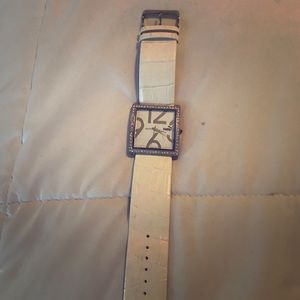 Women's white band puma watch