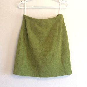 Vintage Dorothy Perkins Chartreuse Wool Skirt