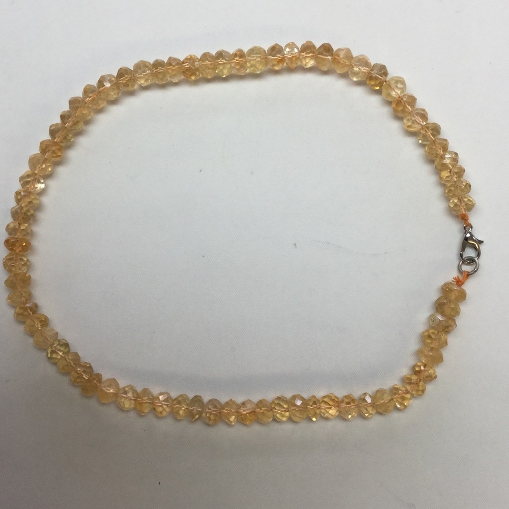 Citrine Faceted Crocker 15 in