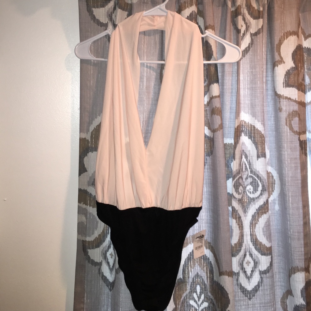 🆕 Charlotte Russe Backless Light Pink Bodysuit
