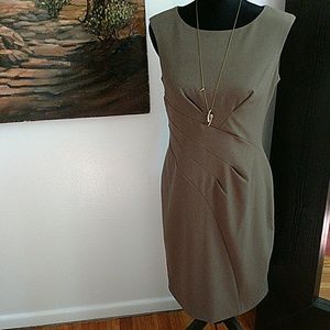Calvin Klein Dress Olive green knee length work