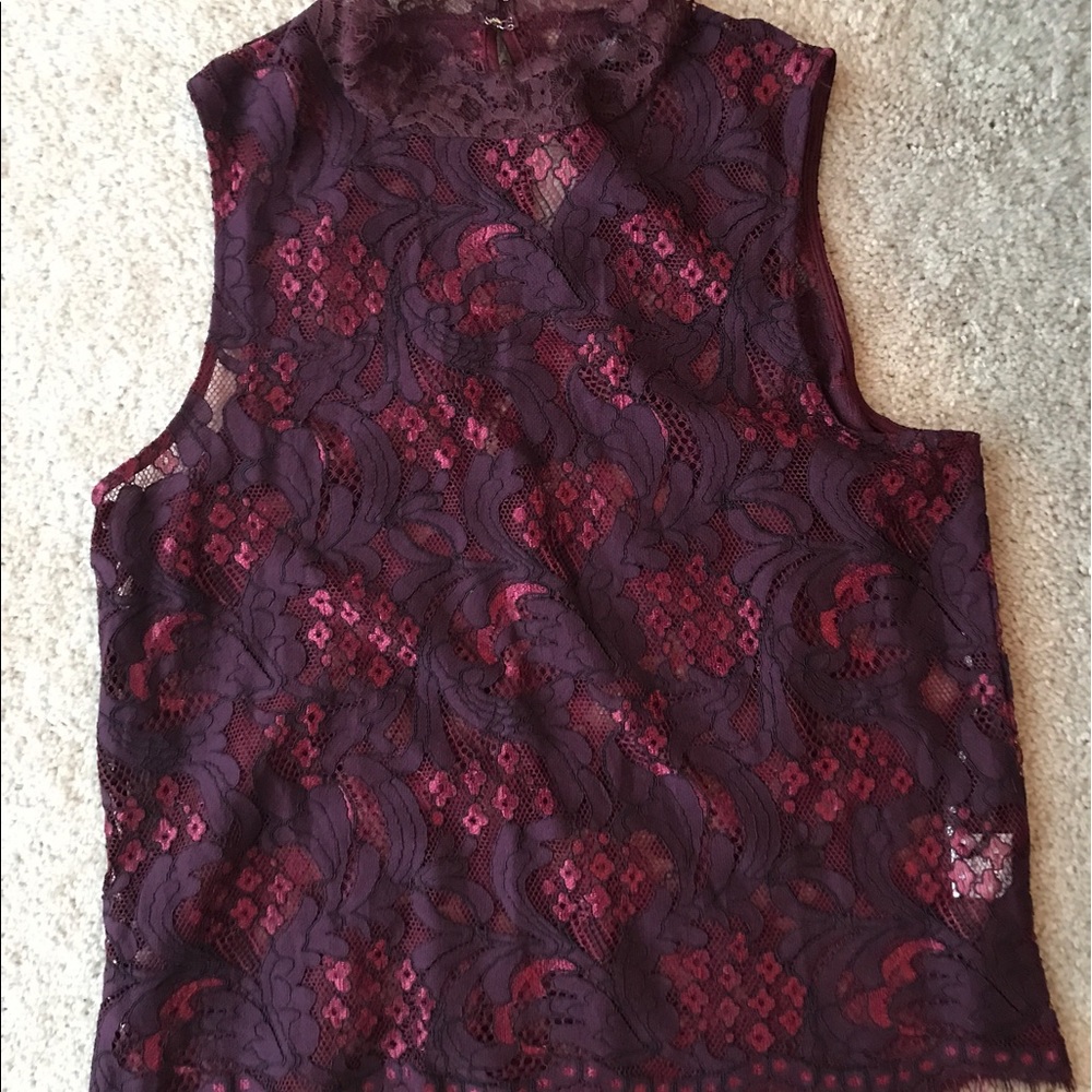 Missguided Lace Shell Top