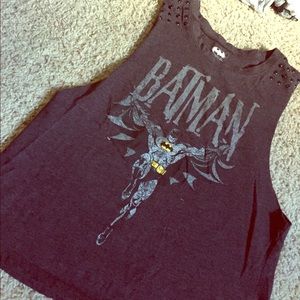 batman muscle tee with studs
