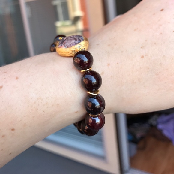 Garnet Beaded Bracelet - Picture 5 of 8