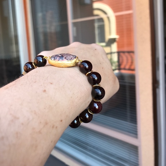 Garnet Beaded Bracelet - Picture 7 of 8
