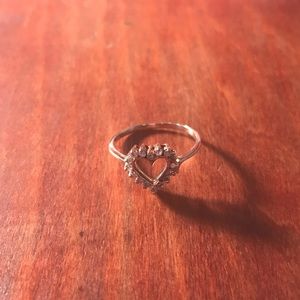 10k Gold Heart Ring with 1/4k Diamonds