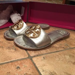 SILVER TORY BURCH SANDALS