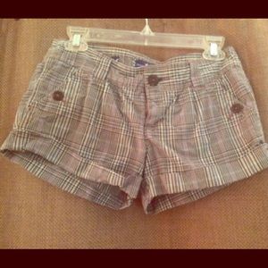 AE plaid shorts