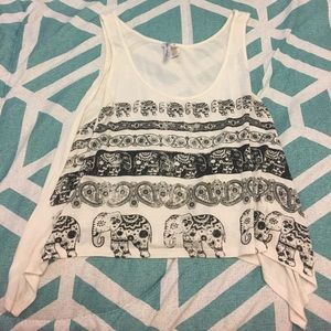 Cropped elephant tank top