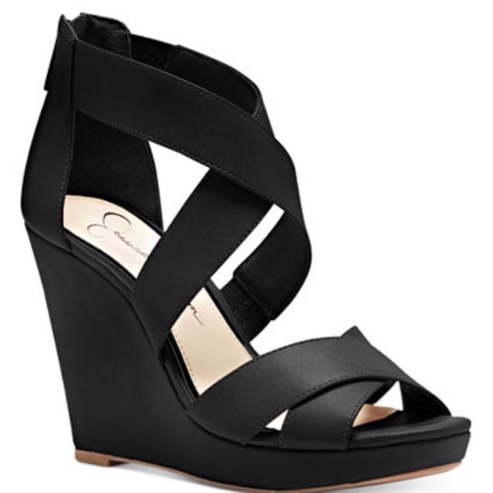 Black Wedge Sandal