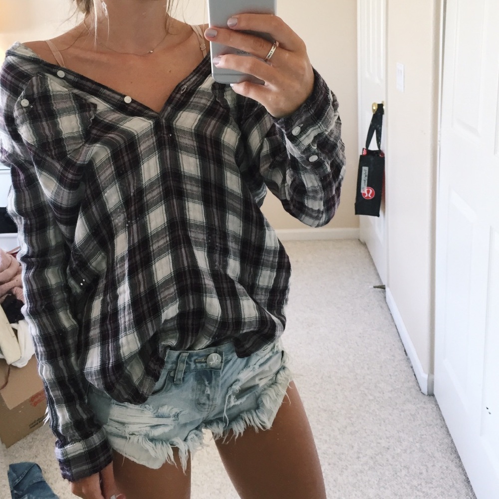nordstrom button down flannel