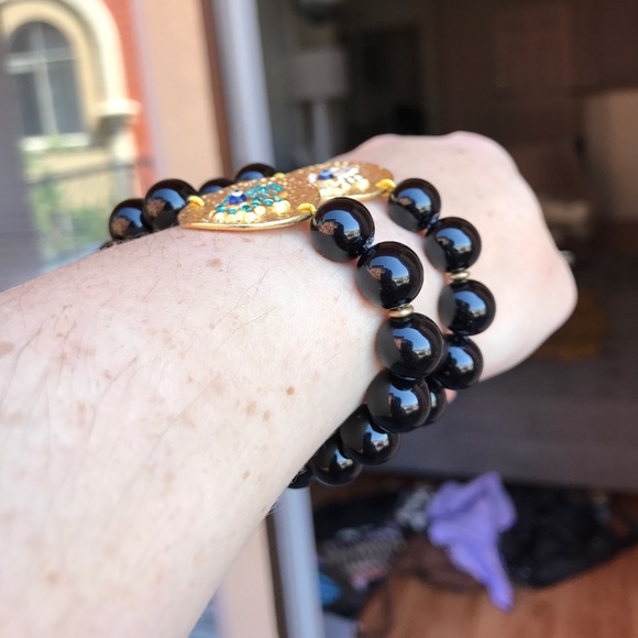 Hamsa Beaded Bracelet - Picture 4 of 8