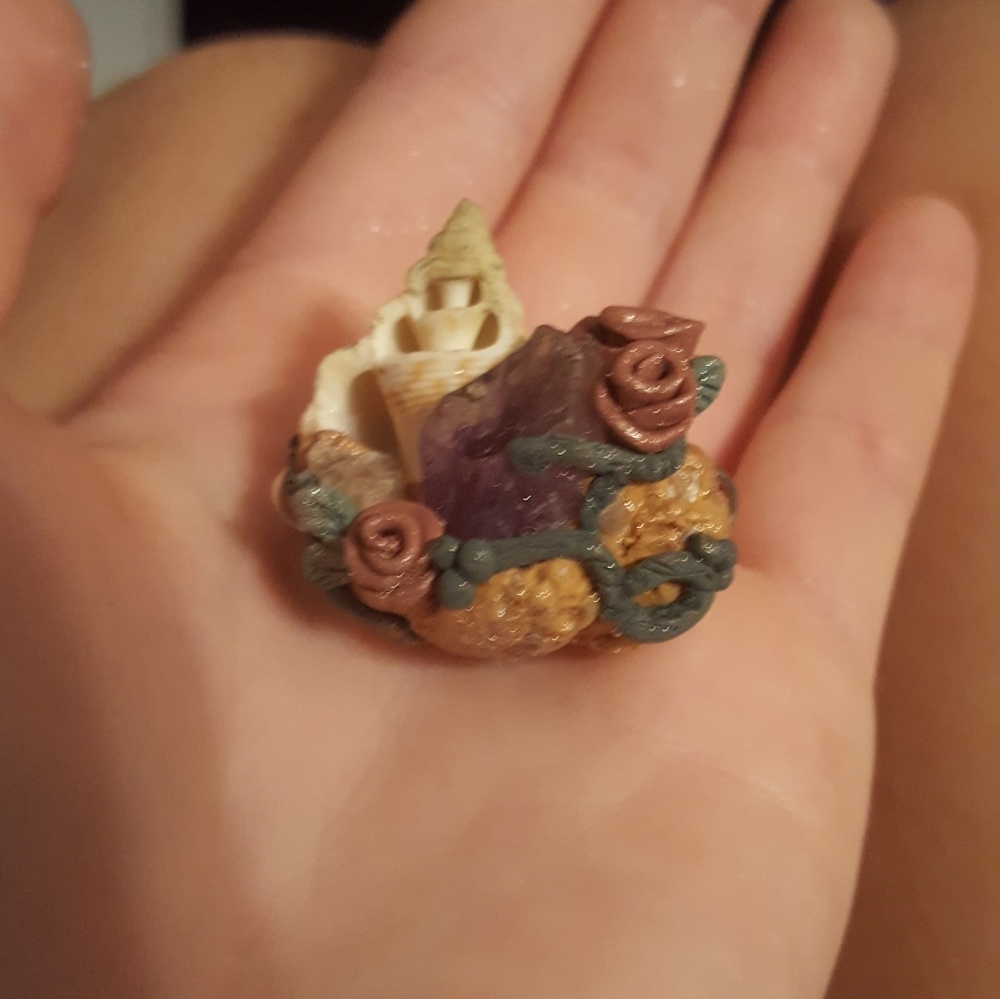 Sea castle crystal pendant