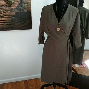 Topshop Olive wrap dress NWT