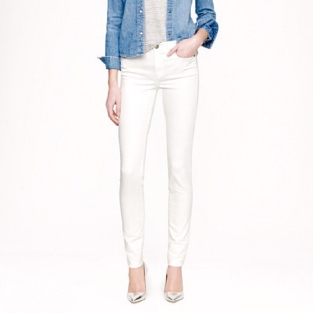 J.Crew White Midrise Toothpick size 28