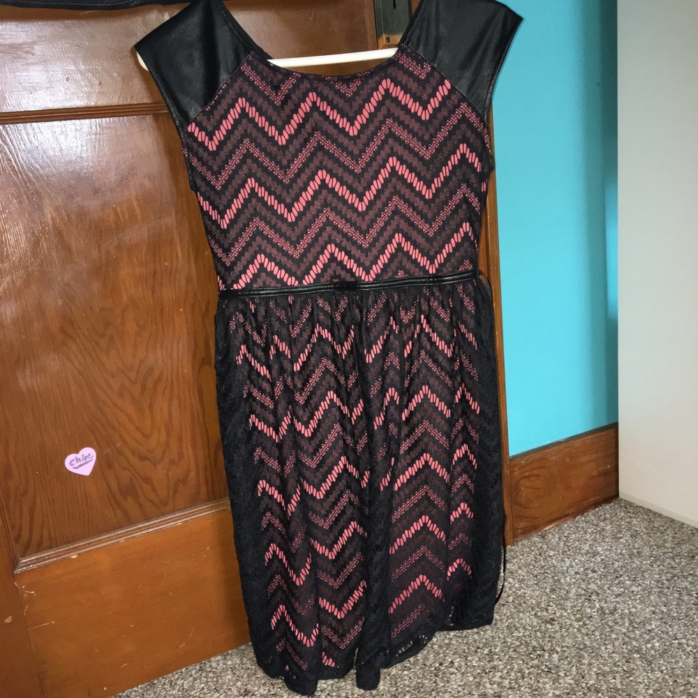 Black and pink dress