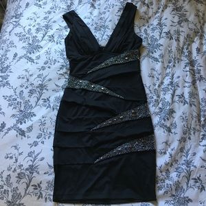 Nikibiki black dress with bead detail