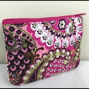 Vera Bradley Cosmetic Bag Make Up Zip Bag Pink