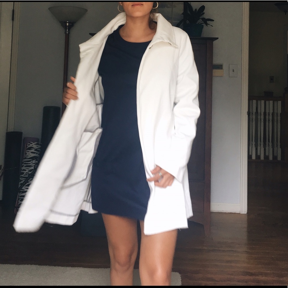 DKNY White Overcoat