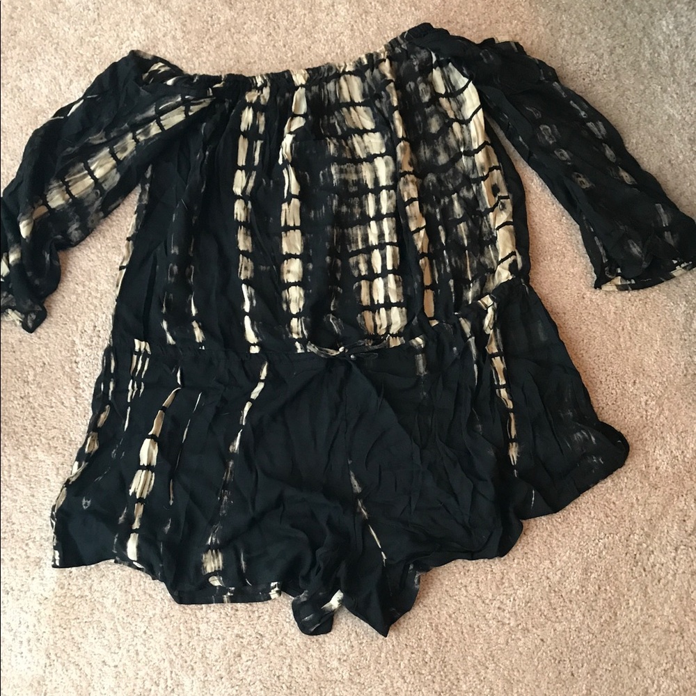 Off-The-Shoulder Tye Dye Romper