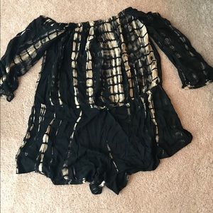 Off-The-Shoulder Tye Dye Romper