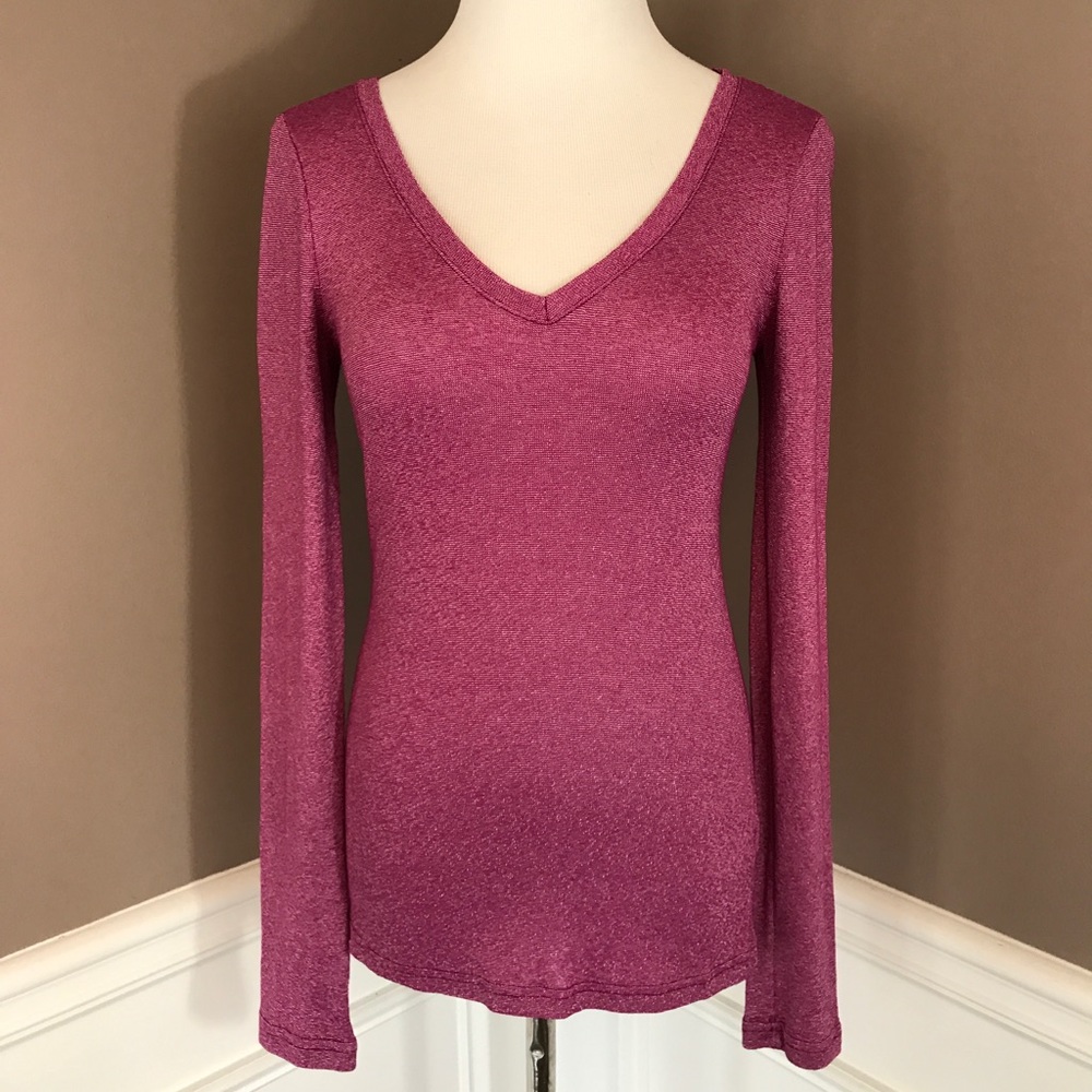 Michael Stars sparkly Fuchsia top