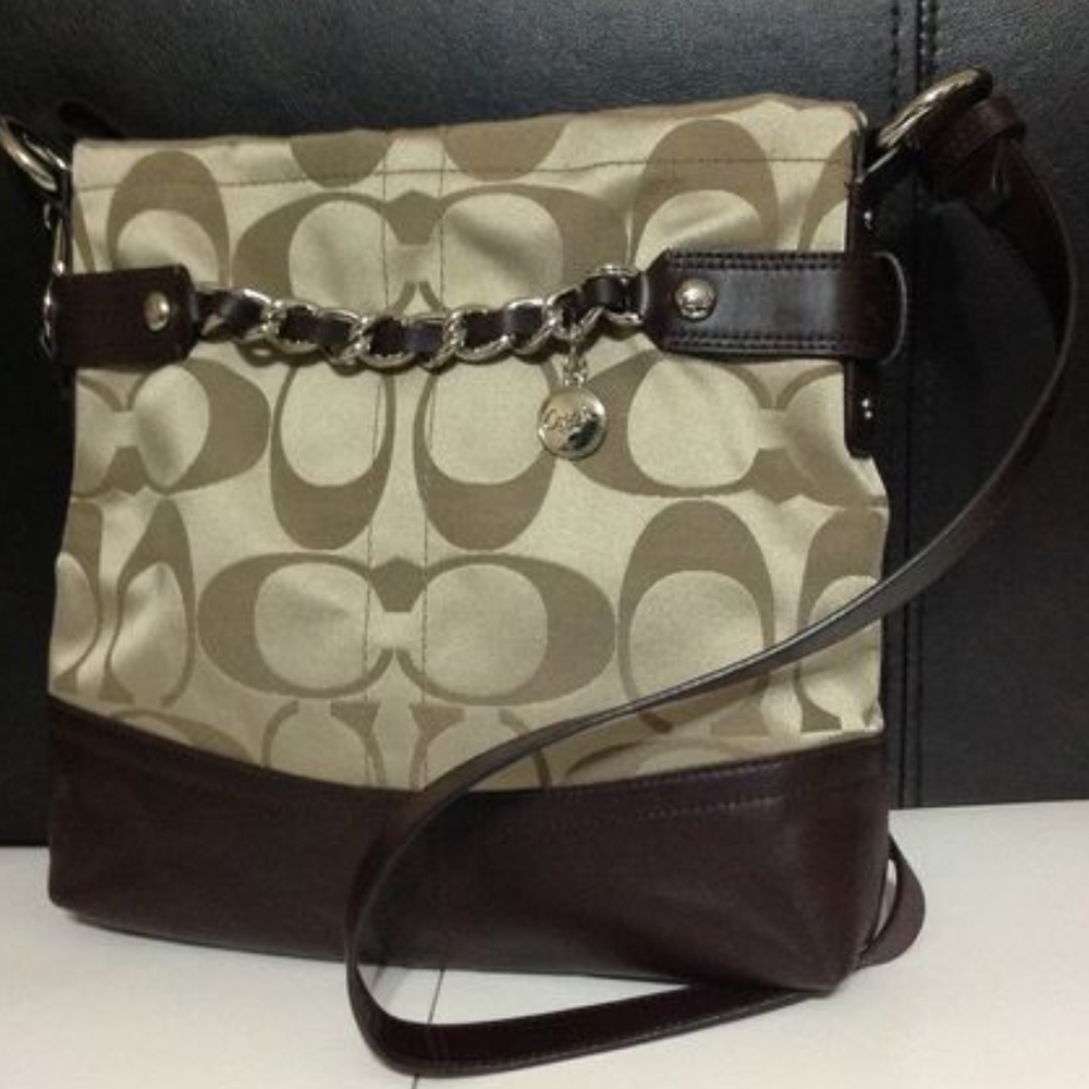 New Rare Coach Signature Chain Duffle Bag F19730