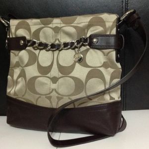 New Rare Coach Signature Chain Duffle Bag F19730