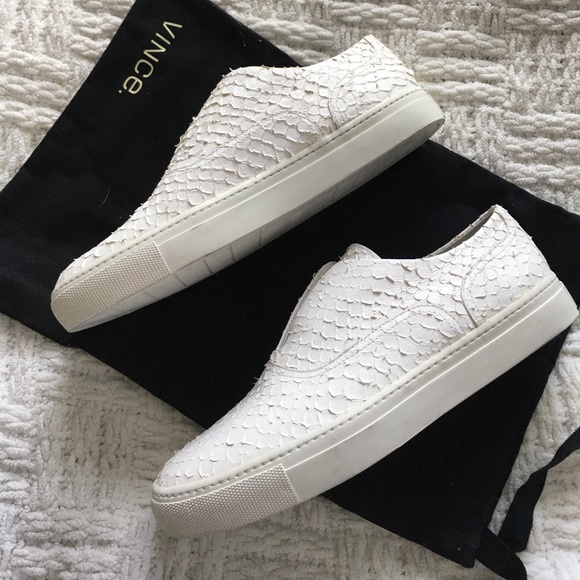 Vince White Nelson Optic White Sneakers - Picture 4 of 8