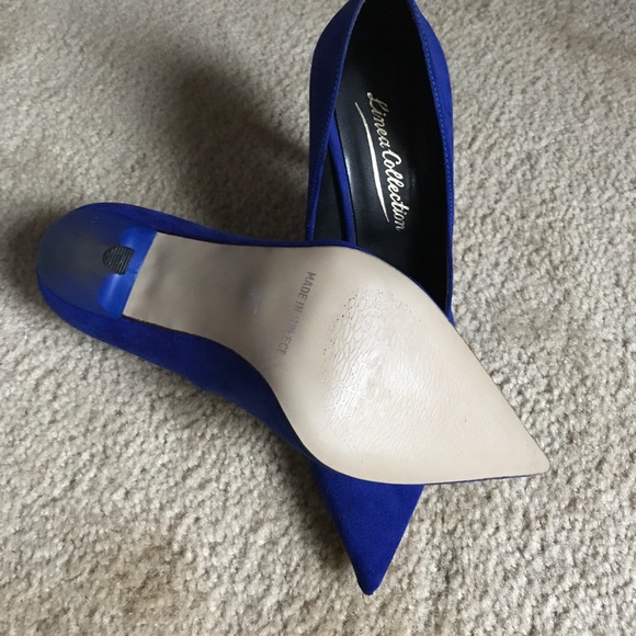 Electric Blue Suede Heels - Picture 2 of 3