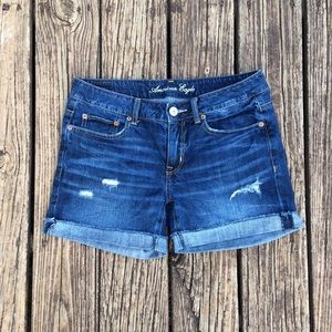 American Eagle Distressed Midi Shorts