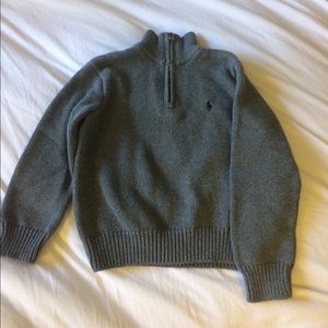 Ralph Lauren gray polo knit sweater
