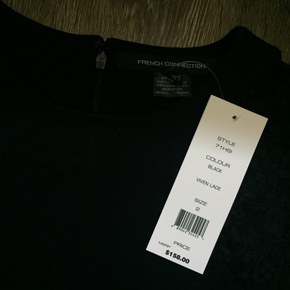 NEW French Connection Black Lace Dress Size 2 & 4 - Picture 2 of 8