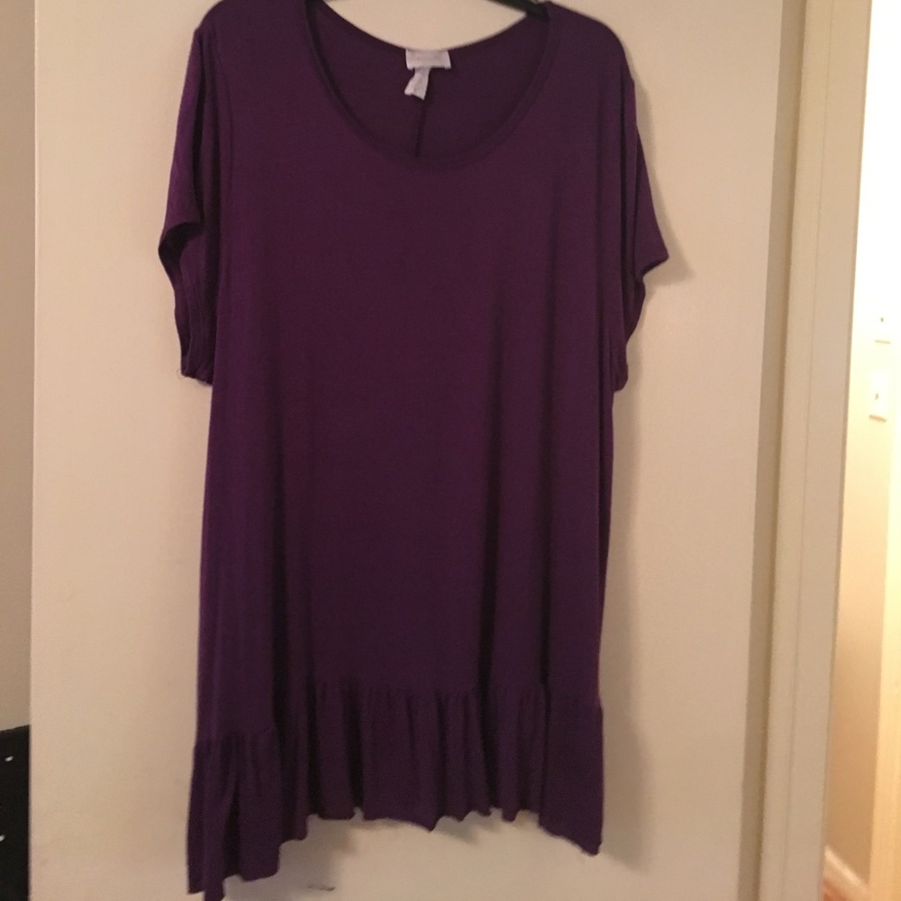 Purple peplum top