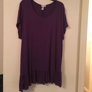 Purple peplum top