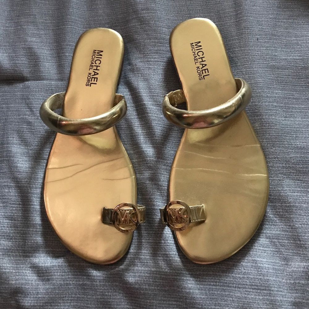 Gold Michael kors sandals