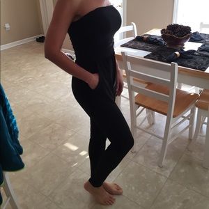 Plain black jumpsuit