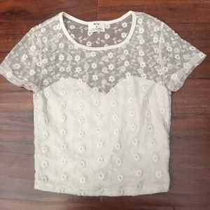 Cream Crop Top