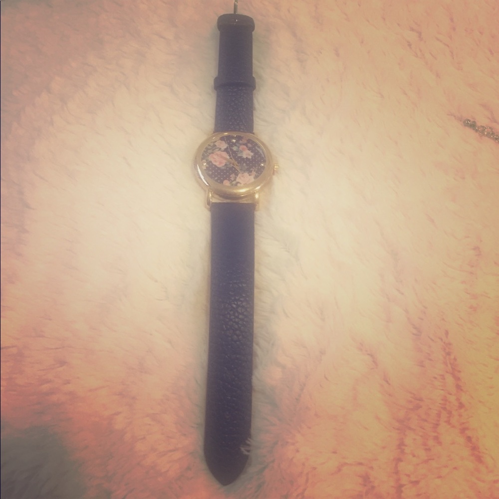 NAVY BLUE FLORAL WATCH