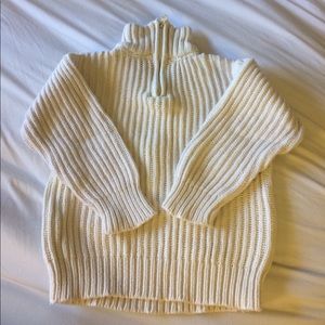 GAP quarter zip cream knit sweater Size 5/6
