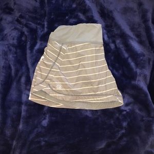 athleta grey and white striped running shorts!!