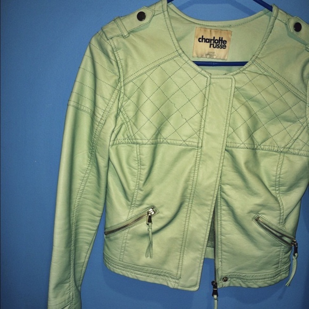 Mint Leather Jacket - image 1